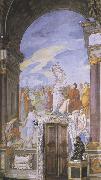 Sandro Botticelli Francesco Furini,Lorenzo the Magnificent and the Platonic Academy in the Villa of Careggi painting
